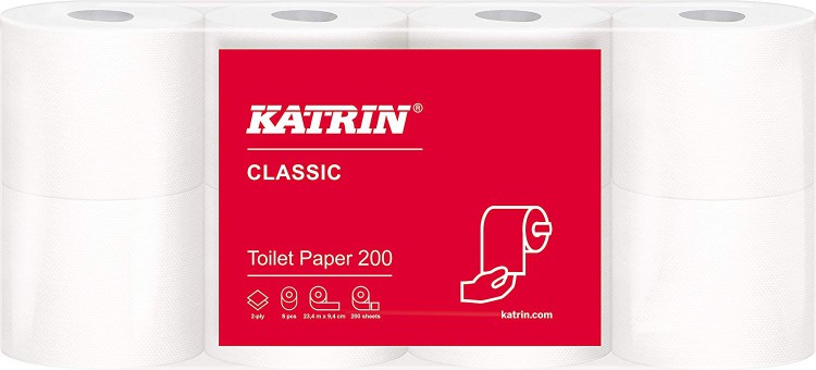 TP Katrin 2vr. 23.5m 200útržků | Papírové a hygienické výrobky - Toaletní papíry - Vícevrstvý