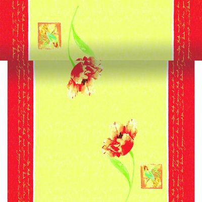 Téte-a-Téte 0,4x24m Spring Tulip | Duni - Ubrusy, šerpy, prostírky - Šerpy Téte-a-Téte 0,4x24m Spring Tulip | Duni - Ubrusy, šerpy, prostírky - Šerpy