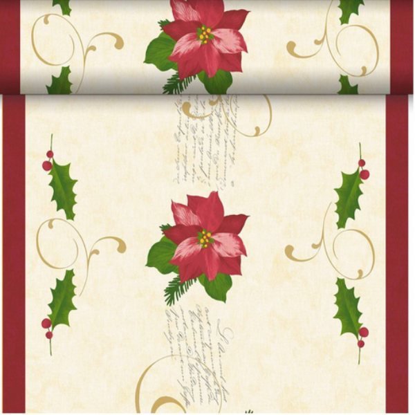 Téte-a-Téte 0,4x24m Christmas Flower | Duni - Ubrusy, šerpy, prostírky - Šerpy Téte-a-Téte 0,4x24m Christmas Flower | Duni - Ubrusy, šerpy, prostírky - Šerpy