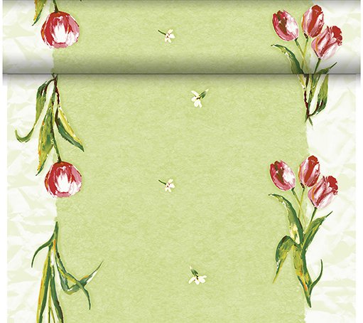 Téte-a-Téte Red Tulip 0,4x24m | Duni - Ubrusy, šerpy, prostírky - Šerpy