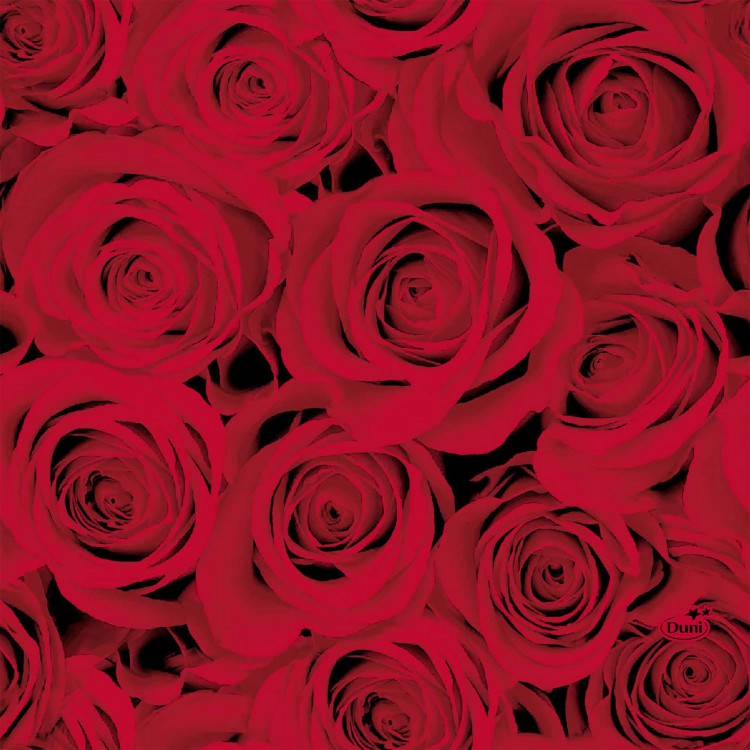 Ubrousek 33x33 3V Red Roses 20ks | Duni - Ubrousky, kapsy na příbory - 3 vrstvé ubrousky Ubrousek 33x33 3V Red Roses 20ks | Duni - Ubrousky, kapsy na příbory - 3 vrstvé ubrousky