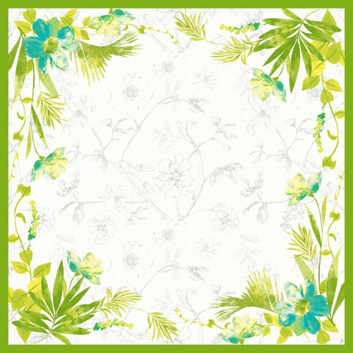 Ubrus 84x84 Dsilk Summertime blue omyv | Duni - Ubrusy, šerpy, prostírky - Omyvatelný ubrus Ubrus 84x84 Dsilk Summertime blue omyv | Duni - Ubrusy, šerpy, prostírky - Omyvatelný ubrus