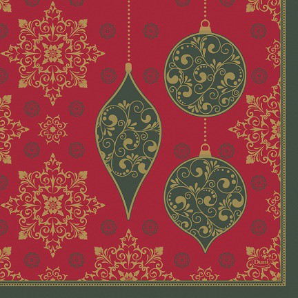 Ubrousek 3V 33x33 X-Mas Deco Red 20ks | Duni - Ubrousky, kapsy na příbory - 3 vrstvé ubrousky Ubrousek 3V 33x33 X-Mas Deco Red 20ks | Duni - Ubrousky, kapsy na příbory - 3 vrstvé ubrousky