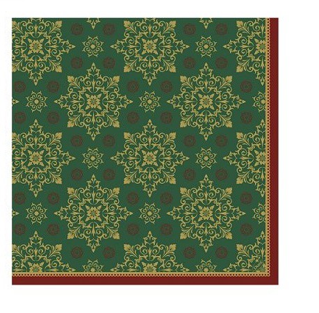 Ubrousek 40x40 Dsoft XmasDeco Green 60ks | Duni - Ubrousky, kapsy na příbory - Airlaid 40x40 Ubrousek 40x40 Dsoft XmasDeco Green 60ks | Duni - Ubrousky, kapsy na příbory - Airlaid 40x40