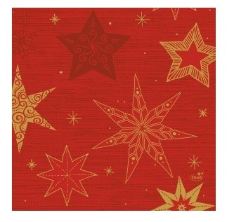 Ubrousek 33x33 3V Star Stories Red 50ks | Duni - Ubrousky, kapsy na příbory - 3 vrstvé ubrousky Ubrousek 33x33 3V Star Stories Red 50ks | Duni - Ubrousky, kapsy na příbory - 3 vrstvé ubrousky