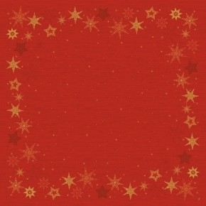 Ubrus 84x84 DSilk Star Stories Red omyva | Duni - Ubrusy, šerpy, prostírky - Omyvatelný ubrus Ubrus 84x84 DSilk Star Stories Red omyva | Duni - Ubrusy, šerpy, prostírky - Omyvatelný ubrus
