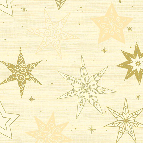 Ubrousek 40x40 Classic Star Cream 50ks | Duni - Ubrousky, kapsy na příbory - Airlaid 40x40