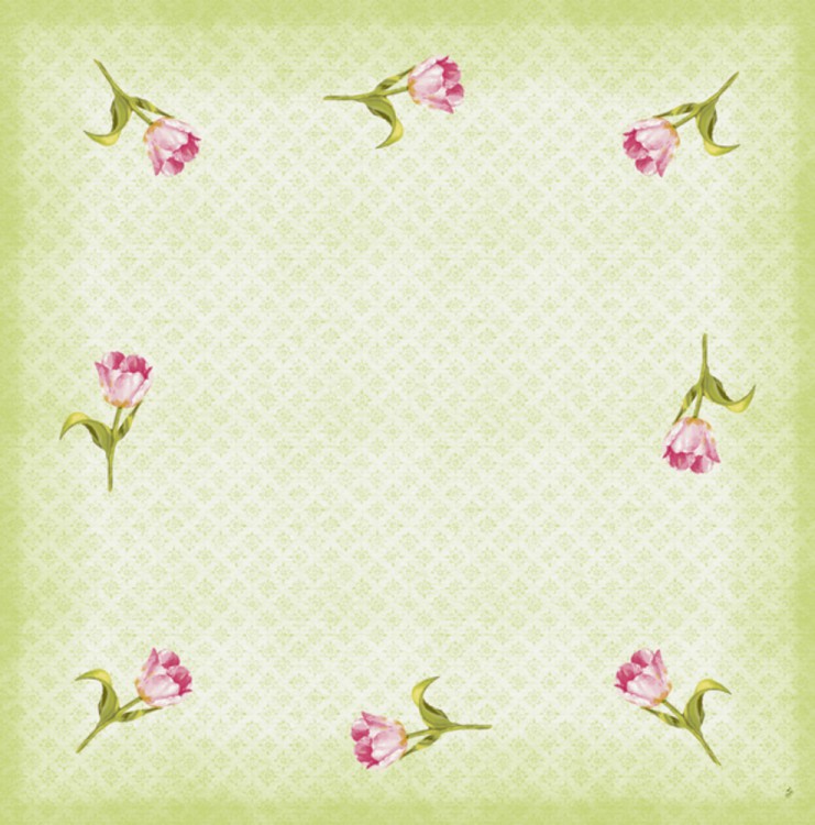 Ubrus 84x84 Dcel Love Tulips neomyvateln | Duni - Ubrusy, šerpy, prostírky - Neomyvatelný ubrus