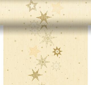 Téte-a-Téte 0,4x4,8m Star Stories Cream | Duni - Ubrusy, šerpy, prostírky - Šerpy Téte-a-Téte 0,4x4,8m Star Stories Cream | Duni - Ubrusy, šerpy, prostírky - Šerpy