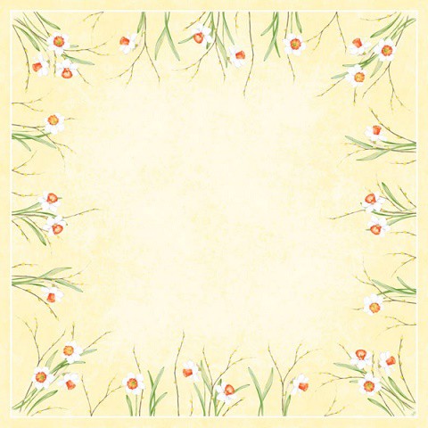 Ubrus 84x84 Daffodil joy omyvat | Duni - Ubrusy, šerpy, prostírky - Omyvatelný ubrus Ubrus 84x84 Daffodil joy omyvat | Duni - Ubrusy, šerpy, prostírky - Omyvatelný ubrus