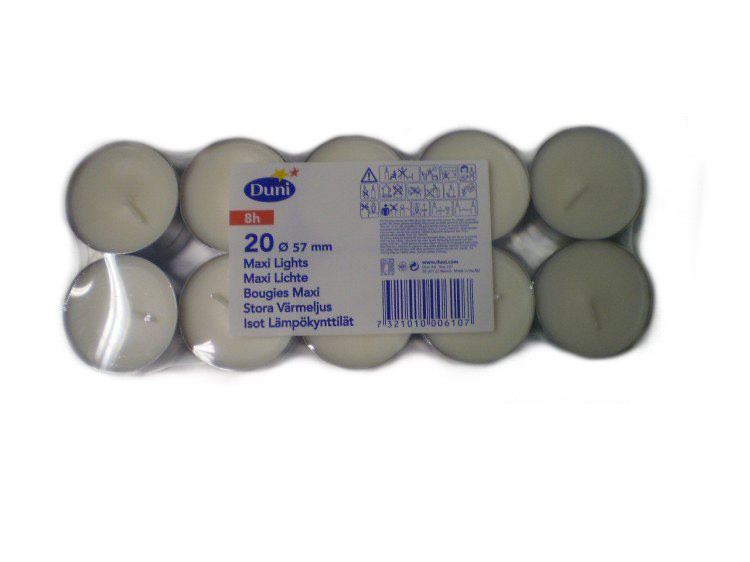 Svíčka čajová 8ho 57mm white 20ks Duni | Duni - Svíčky, svícny, kroužky - Svíčky Svíčka čajová 8ho 57mm white 20ks Duni | Duni - Svíčky, svícny, kroužky - Svíčky